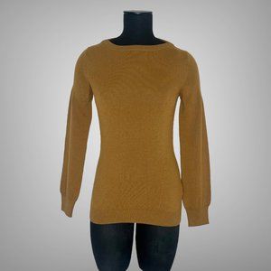 New Hermes 100% Cashmere Womens Pullover Sweater EU Size 38 Brown Tobacco